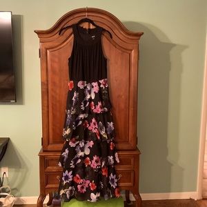 Long dress with floral bottom
